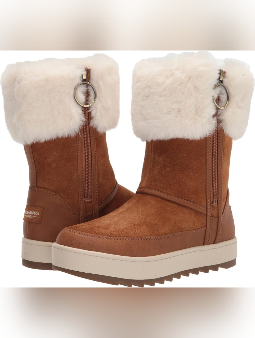 Chestnut Suede Faux Fur Cuff Winter Boots Koolaburra by UGG 👢✨